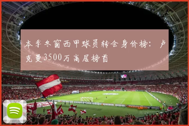 本季冬窗西甲球员转会身价榜：卢克曼3500万高居榜首